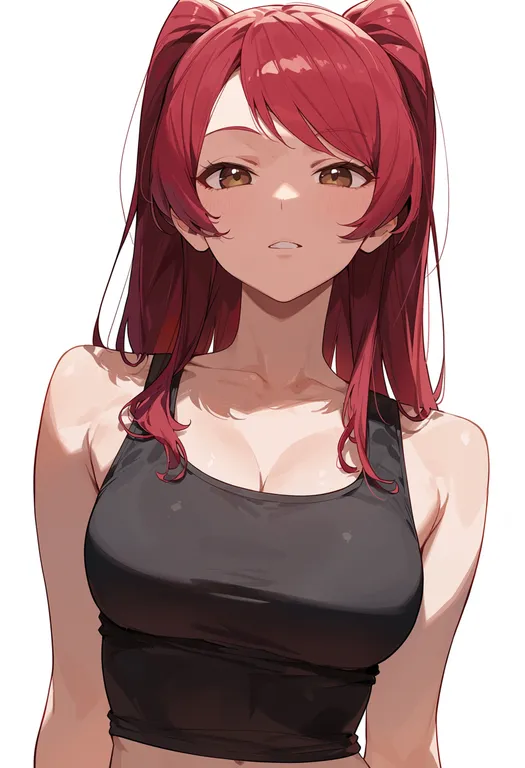 masterpiece, best quality, score_7, safe, kousaka tamaki, solo, upper body, simple background — by k3scat, made with ComfyUI