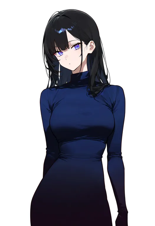 masterpiece, best quality, newest, absurdres, highres, safe, gradient_dress, 1girl, solo, simple_background — by k3scat, made with ComfyUI