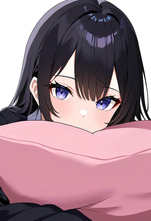 masterpiece, best quality, newest, absurdres, highres, safe, face_in_pillow, 1girl, solo, simple_background — by k3scat, made with ComfyUI