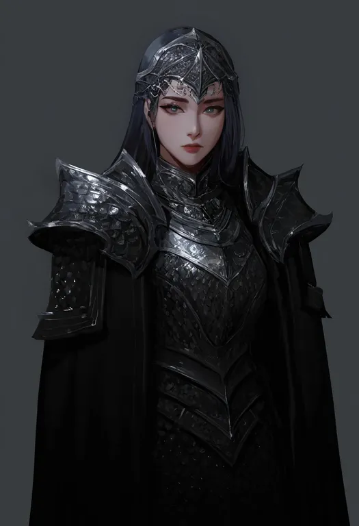 masterpiece, best quality, newest, absurdres, highres, safe, scale_armor, 1girl, solo, simple_background — by k3scat, made with ComfyUI