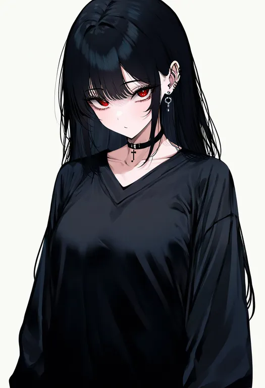 masterpiece, best quality, newest, absurdres, highres, safe, black_vs_white, 1girl, solo, simple_background — by k3scat, made with ComfyUI
