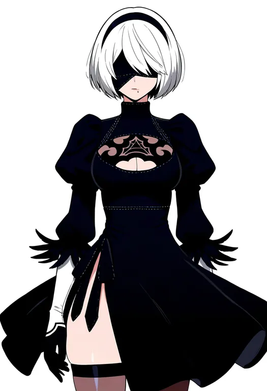 masterpiece, best quality, newest, absurdres, highres, safe, 2b_(nier:automata)_(cosplay), 1girl, solo… — by k3scat, made with ComfyUI