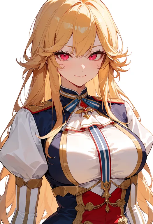 masterpiece, best quality, score_7, safe, richelieu (azur lane), azur lane, solo, upper body, simple background — by k3scat, made with ComfyUI