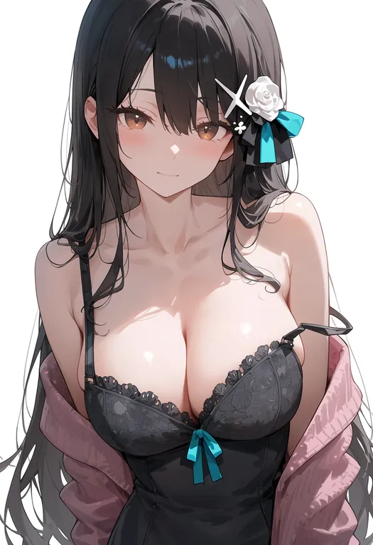 masterpiece, best quality, score_7, safe, tokisaki mio (niliu chahui), solo, upper body, simple background — by k3scat, made with ComfyUI
