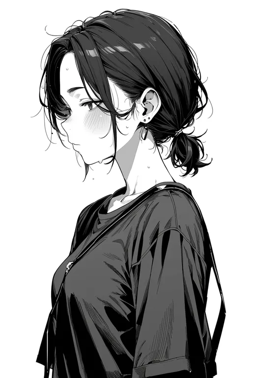 masterpiece, best quality, score_7, safe, sukiichi pixiv, solo, simple background — by k3scat, made with ComfyUI