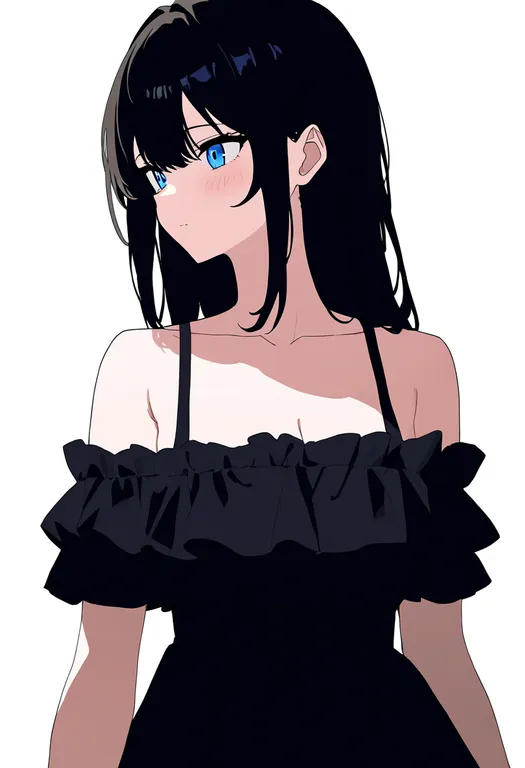 masterpiece, best quality, newest, absurdres, highres, safe, off-shoulder_dress, 1girl, solo, upper_body… — by k3scat, made with ComfyUI