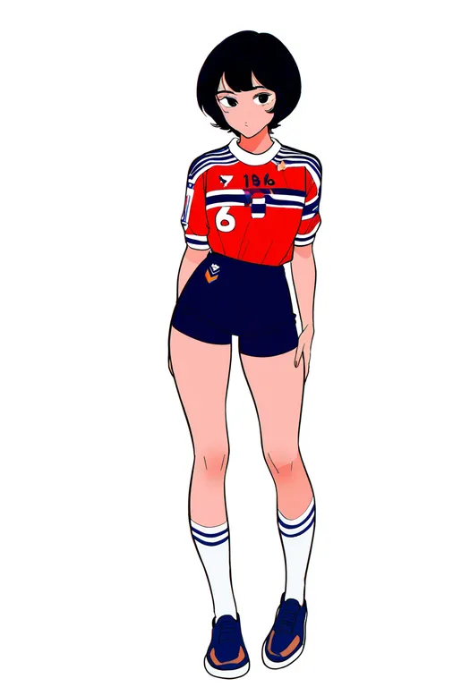 masterpiece, best quality, newest, absurdres, highres, safe, 1986_fifa_world_cup, solo, full_body, simple_background — by k3scat, made with ComfyUI