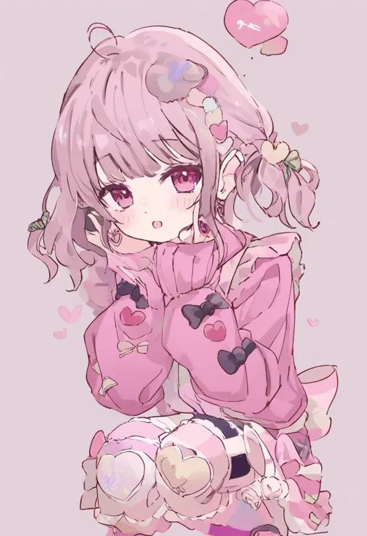 masterpiece, best quality, general, heart earrings, 1girl, solo, simple background — by k3scat, made with ComfyUI