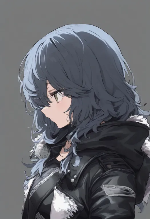 masterpiece, best quality, general, leather jacket, 1girl, solo, simple background — by k3scat, made with ComfyUI