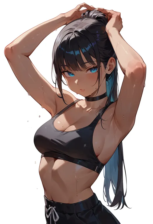 masterpiece, best quality, score_7, safe, wixoss, solo, upper body, simple background — by k3scat, made with ComfyUI