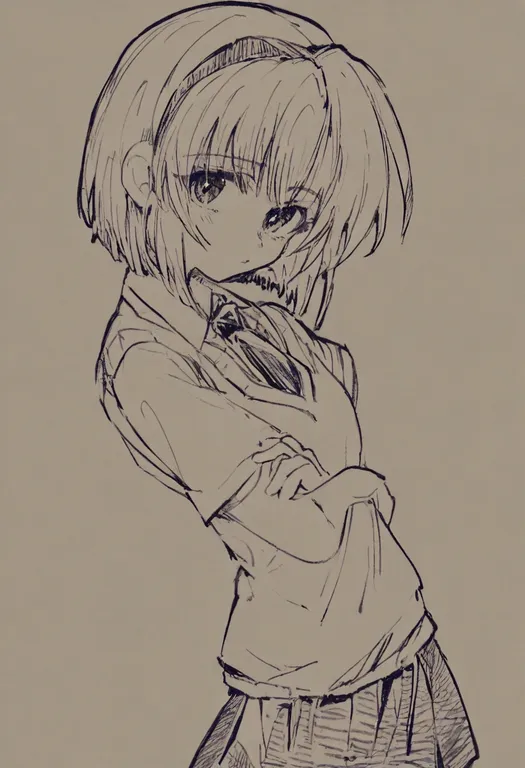 masterpiece, best quality, general, higurashi no naku koro ni gou, solo, simple background — by k3scat, made with ComfyUI