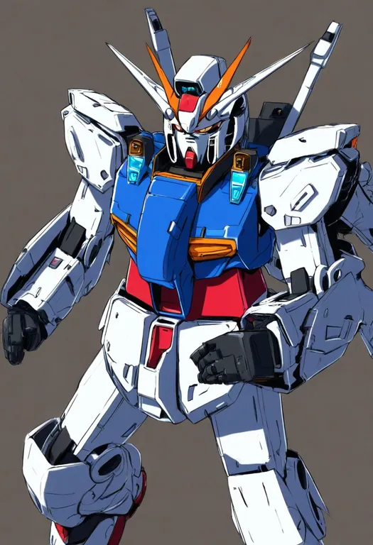 masterpiece, best quality, general, gundam 0080, solo, simple background — by k3scat, made with ComfyUI