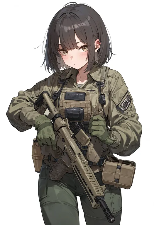 masterpiece, best quality, score_7, safe, explosive, 1girl, solo, simple background — by k3scat, made with ComfyUI