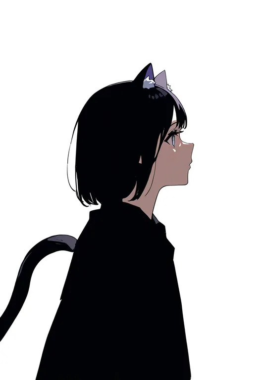 masterpiece, best quality, newest, absurdres, highres, safe, tail_raised, 1girl, solo, simple_background — by k3scat, made with ComfyUI