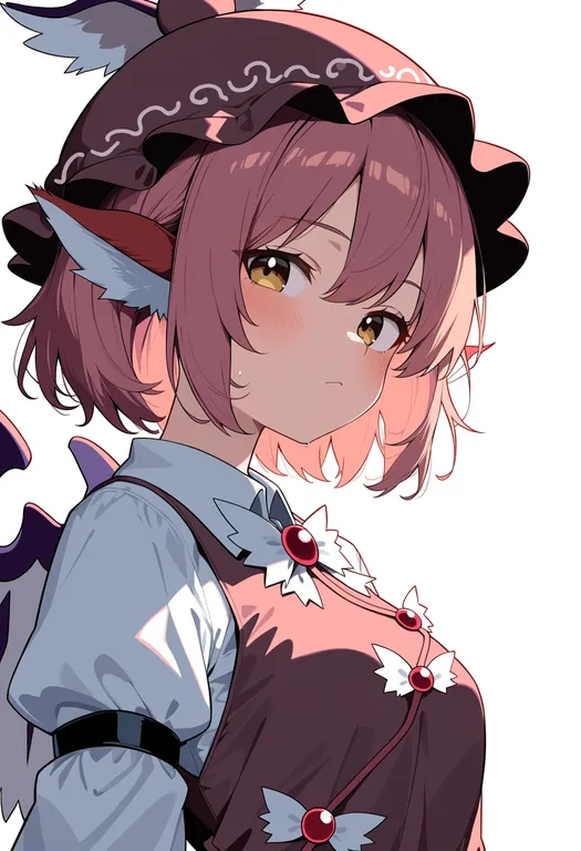 masterpiece, best quality, score_7, safe, mystia lorelei, touhou, solo, upper body, simple background — by k3scat, made with ComfyUI