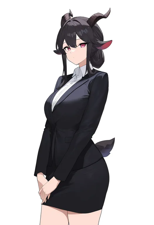 masterpiece, best quality, newest, absurdres, highres, safe, goat_tail, 1girl, solo, simple_background — by k3scat, made with ComfyUI