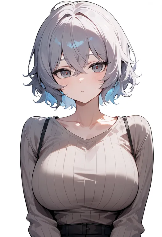 masterpiece, best quality, score_7, safe, bronya zaychik, solo, upper body, simple background — by k3scat, made with ComfyUI