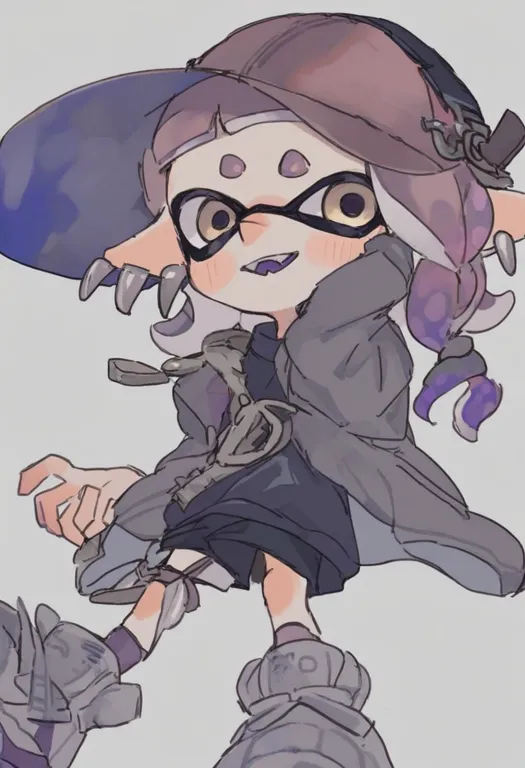 masterpiece, best quality, general, splatoon 3, solo, simple background — by k3scat, made with ComfyUI