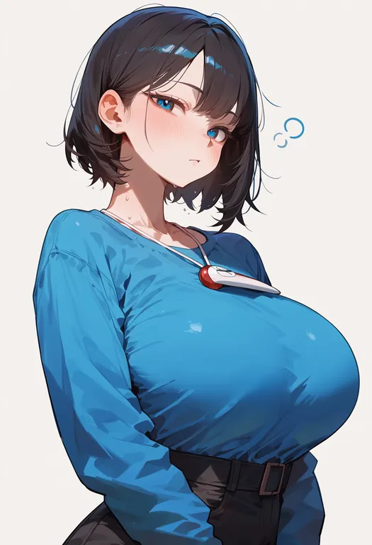 masterpiece, best quality, score_7, safe, doraemon (character), solo, upper body, simple background — by k3scat, made with ComfyUI