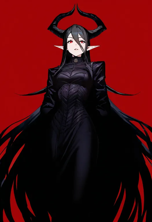 masterpiece, best quality, newest, absurdres, highres, safe, demon_(megami_tensei), 1girl, solo, simple_background — by k3scat, made with ComfyUI
