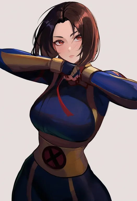 masterpiece, best quality, newest, absurdres, highres, safe, x-men_vs._street_fighter, solo, simple_background — by k3scat, made with ComfyUI