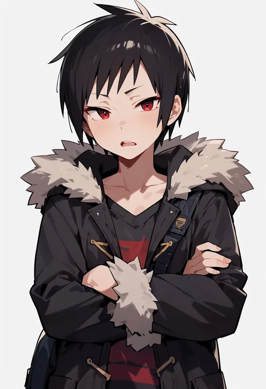 masterpiece, best quality, score_7, safe, orihara izaya, solo, upper body, simple background — by k3scat, made with ComfyUI