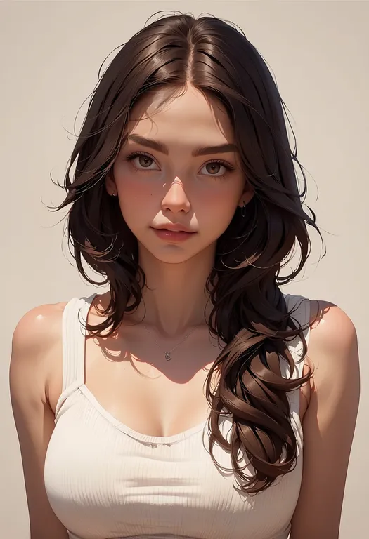 masterpiece, best quality, score_7, safe, pepper (spice), 1girl, solo, upper body, simple background — by k3scat, made with ComfyUI