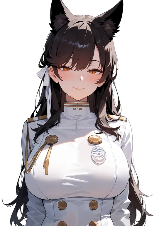 masterpiece, best quality, score_7, safe, atago (azur lane), azur lane, solo, upper body, simple background — by k3scat, made with ComfyUI