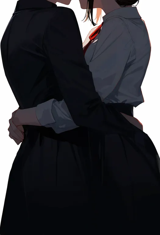 masterpiece, best quality, newest, absurdres, highres, safe, arm_around_another's_waist, 1girl — by k3scat, made with ComfyUI
