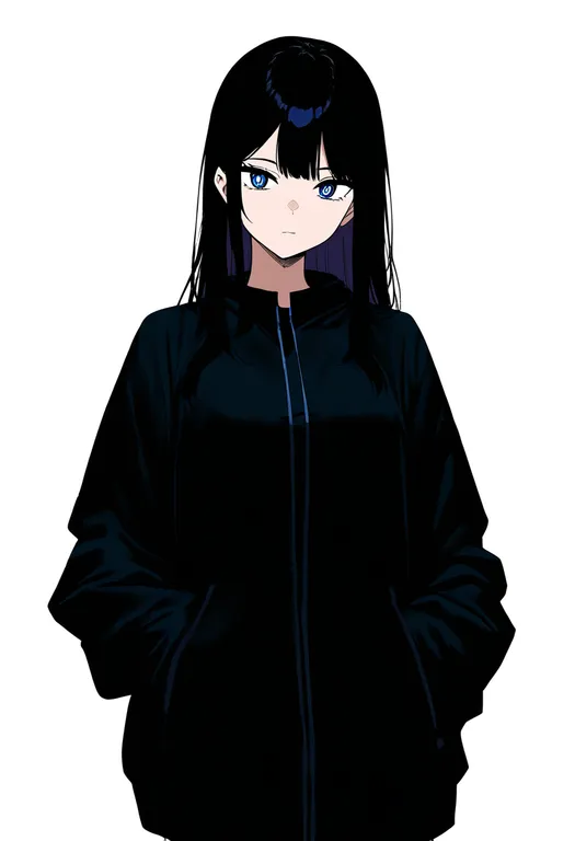 masterpiece, best quality, newest, absurdres, highres, safe, hands_in_pocket, 1girl, solo, simple_background — by k3scat, made with ComfyUI