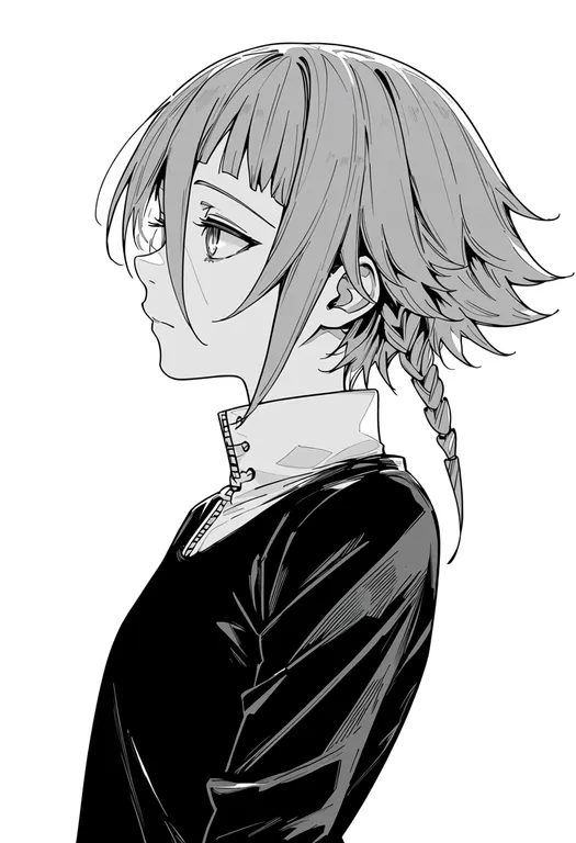 masterpiece, best quality, score_7, safe, crona (soul eater), soul eater, solo, upper body, simple background — by k3scat, made with ComfyUI