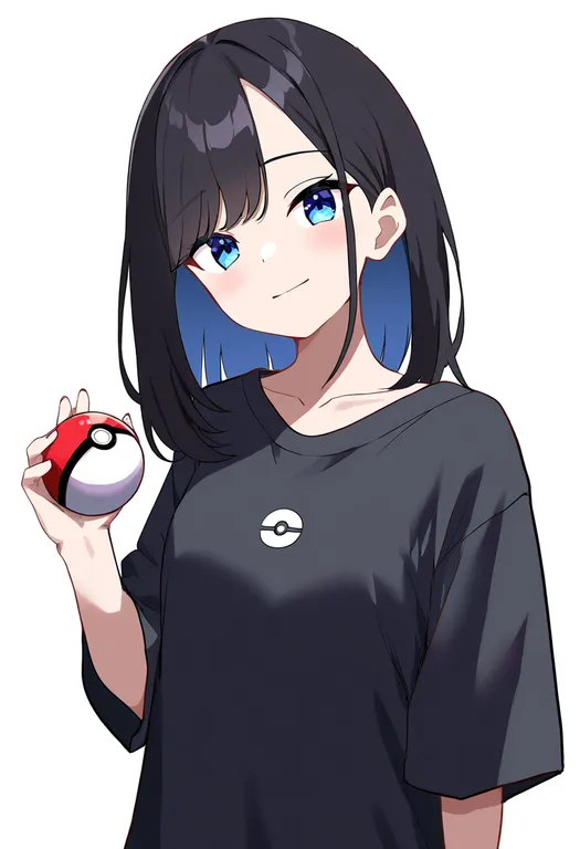 masterpiece, best quality, newest, absurdres, highres, safe, poke_ball_symbol, 1girl, solo, simple_background — by k3scat, made with ComfyUI