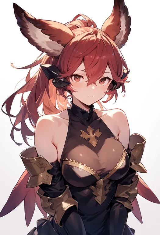 masterpiece, best quality, score_7, safe, vyrn (granblue fantasy), granblue fantasy, solo, upper body, simple background — by k3scat, made with ComfyUI