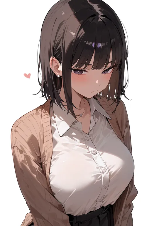 masterpiece, best quality, score_7, safe, hyuuga saki, solo, upper body, simple background — by k3scat, made with ComfyUI