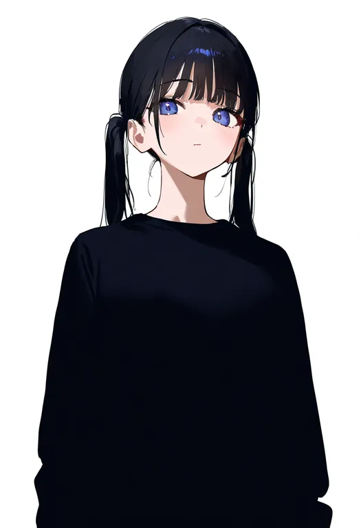 masterpiece, best quality, newest, absurdres, highres, safe, twintails_with_hair_base, 1girl, solo, simple_background — by k3scat, made with ComfyUI