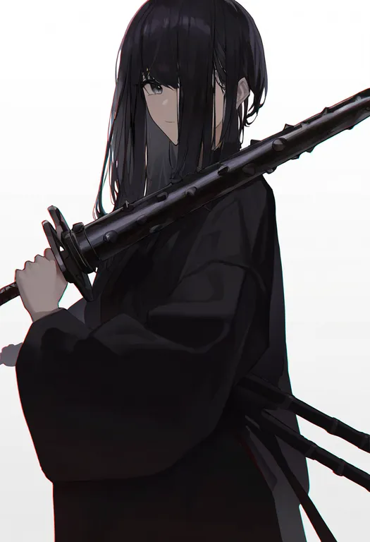 masterpiece, best quality, newest, absurdres, highres, safe, kanabou, 1girl, solo, simple_background — by k3scat, made with ComfyUI