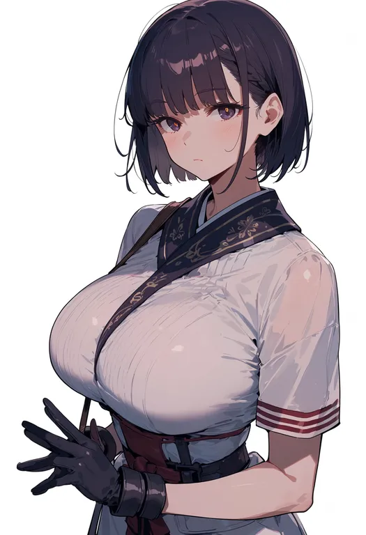 masterpiece, best quality, score_7, safe, hebi nyoubou (second ascension) (fate), solo, upper body, simple background — by k3scat, made with ComfyUI