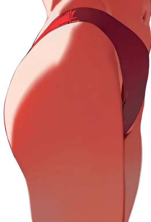 masterpiece, best quality, newest, absurdres, highres, safe, red_panties, 1girl, solo, simple_background — by k3scat, made with ComfyUI