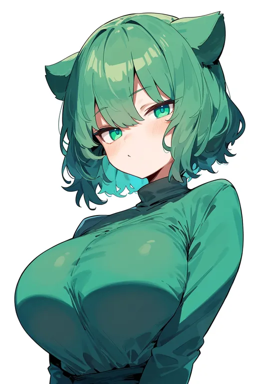 masterpiece, best quality, score_7, safe, otter spirit (touhou), touhou, solo, upper body, simple background — by k3scat, made with ComfyUI