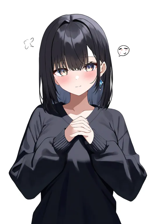 masterpiece, best quality, newest, absurdres, highres, safe, emoticon, 1girl, solo, simple_background — by k3scat, made with ComfyUI