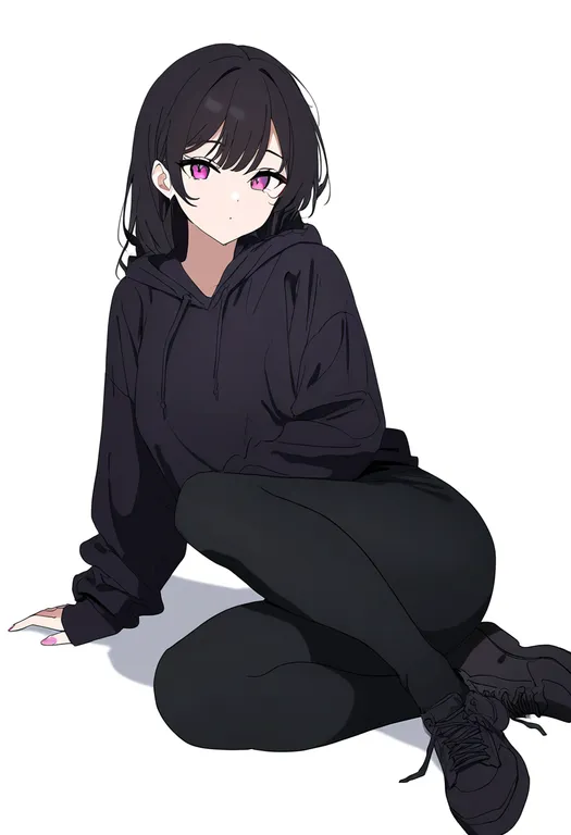 masterpiece, best quality, newest, absurdres, highres, safe, untied_shoelaces, 1girl, solo, simple_background — by k3scat, made with ComfyUI