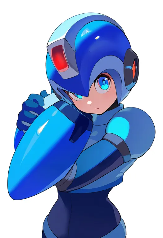 masterpiece, best quality, newest, absurdres, highres, safe, rush_(mega_man), solo, upper_body, simple_background — by k3scat, made with ComfyUI