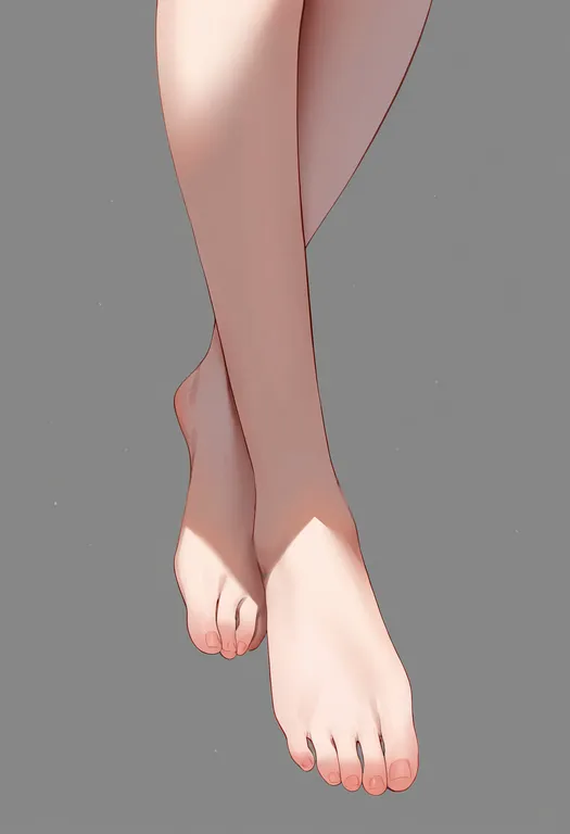 masterpiece, best quality, newest, absurdres, highres, safe, single_bare_foot, 1girl, solo, simple_background — by k3scat, made with ComfyUI