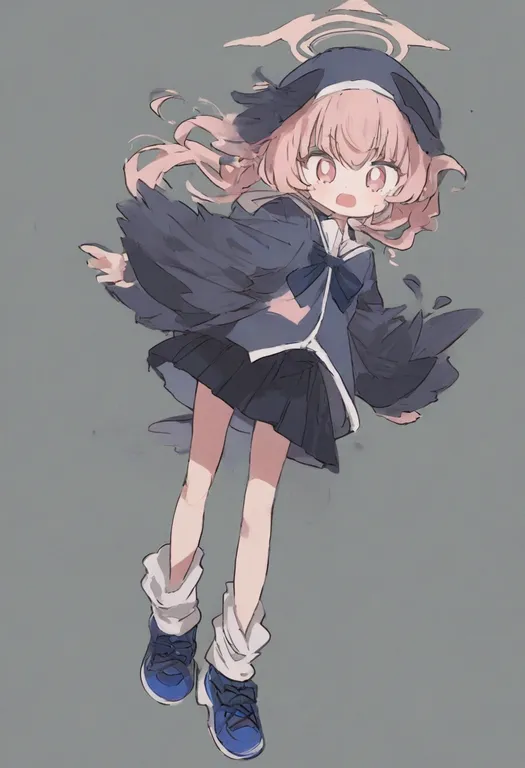 masterpiece, best quality, general, blue shoes, 1girl, solo, simple background — by k3scat, made with ComfyUI