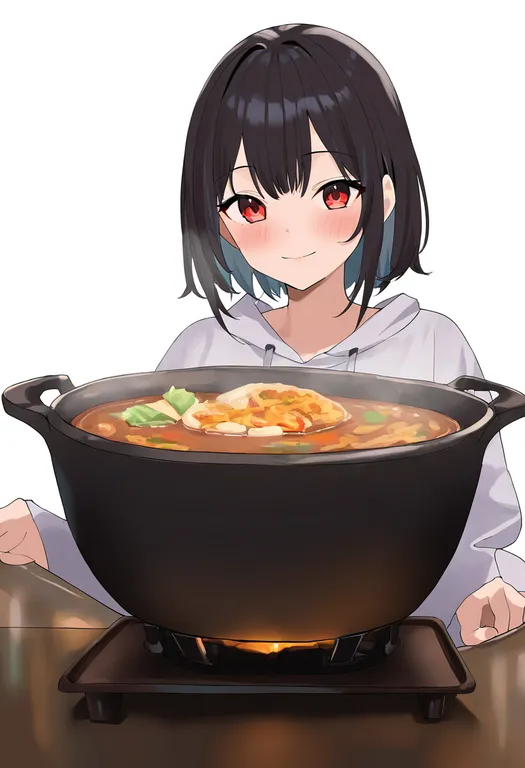 masterpiece, best quality, newest, absurdres, highres, safe, hotpot, 1girl, solo, simple_background — by k3scat, made with ComfyUI