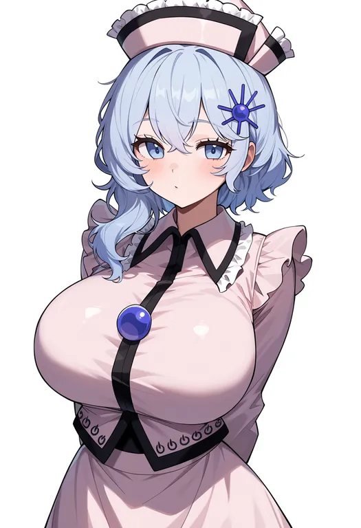 masterpiece, best quality, score_7, safe, merlin prismriver, solo, upper body, simple background — by k3scat, made with ComfyUI