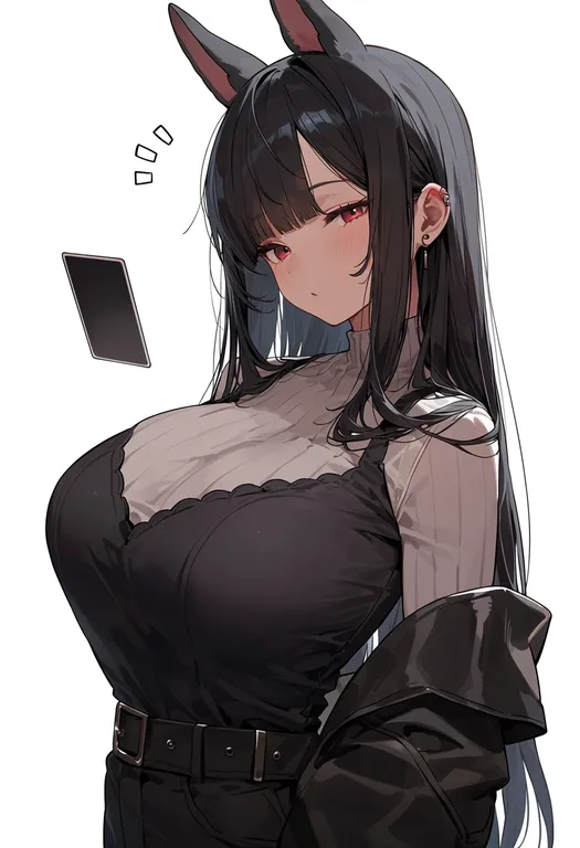 masterpiece, best quality, score_7, safe, floating card, 1girl, solo, upper body, simple background — by k3scat, made with ComfyUI