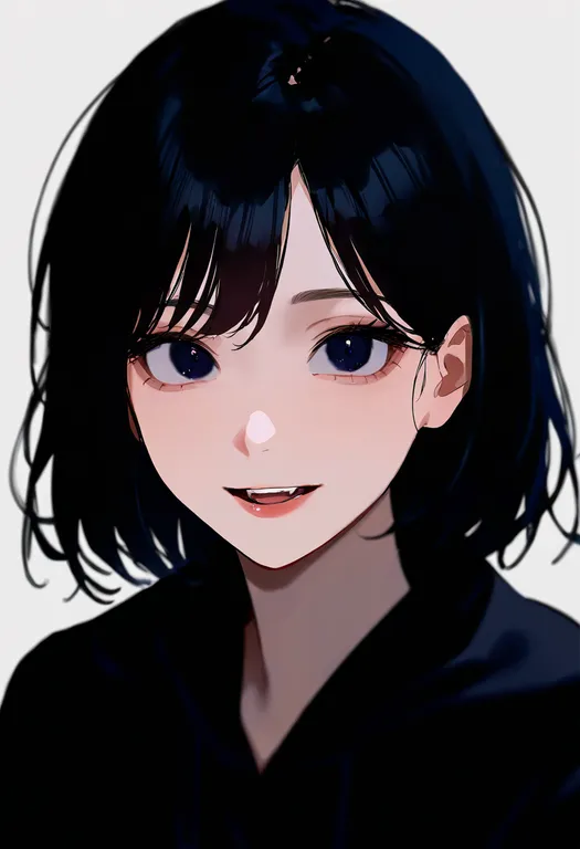 masterpiece, best quality, newest, absurdres, highres, safe, lower_teeth_only, 1girl, solo, simple_background — by k3scat, made with ComfyUI