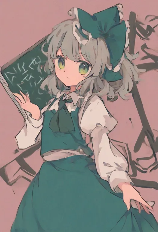 masterpiece, best quality, general, chalkboard, 1girl, solo, simple background — by k3scat, made with ComfyUI