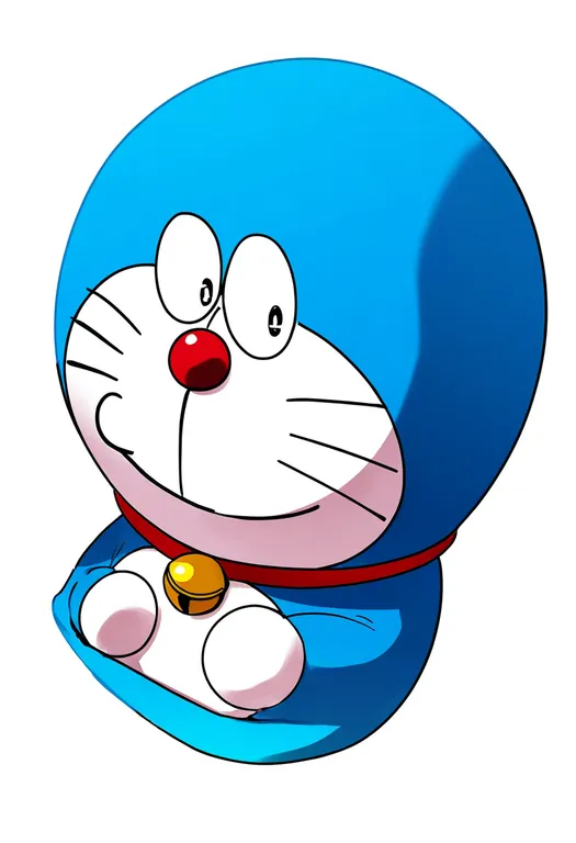 masterpiece, best quality, newest, absurdres, highres, safe, doraemon_(character), solo, upper_body, simple_background — by k3scat, made with ComfyUI